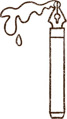 Bir insan tarafından çizilmiş dolmakalem kömürü.