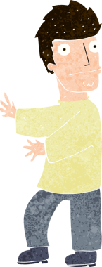 bir insan tarafından çizilmiş sinirli bir adam.