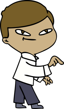 Bir insan tarafından çizilmiş çizgi filmdeki adam.