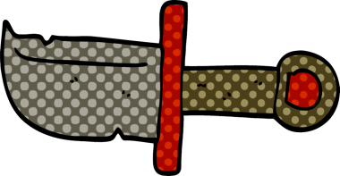 Bir insan tarafından çizilmiş karalama hançeri.