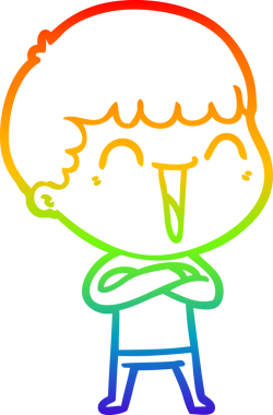 Bir insan tarafından çizilmiş mutlu bir adamın çizgi çizimi.