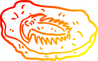 Bir insan tarafından çizilmiş eski bir karikatürün sıcak çizgi çizimi