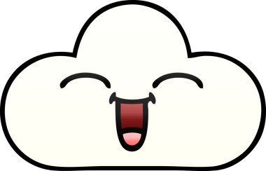 Bir insan tarafından çizilmiş beyaz bulutun gölgelenmiş çizimi