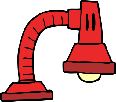 Bir insan tarafından çizilmiş ayarlanabilir karalama lambası.