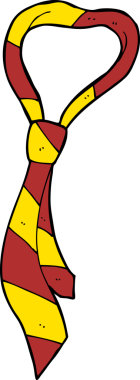 Bir insan tarafından çizilmiş çizgi film kravatı.