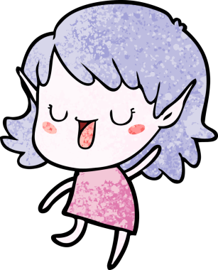 Bir insan tarafından çizilmiş bir elf kızı.