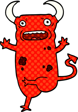 Bir insan tarafından çizilmiş karalama iblisi.