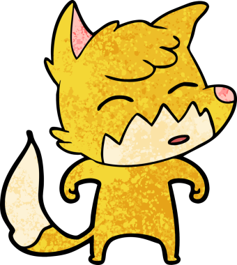 bir insan tarafından çizilmiş tilki çizgi filmi