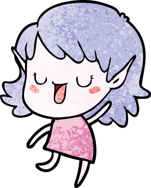 Bir insan tarafından çizilmiş bir elf kızı.