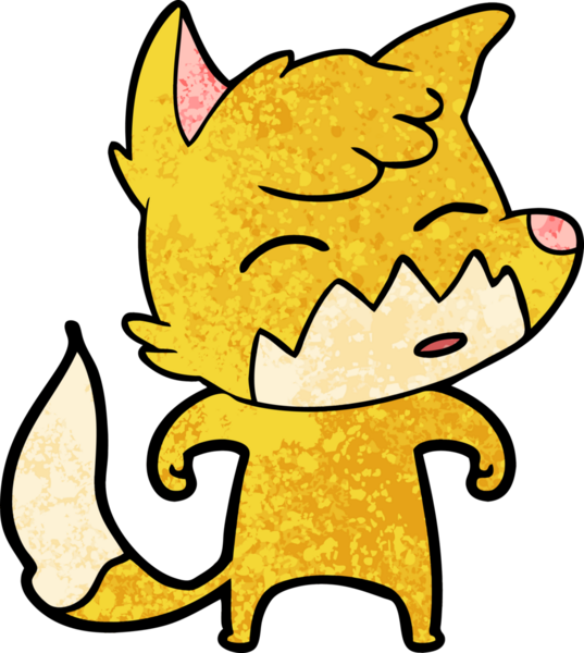 bir insan tarafından çizilmiş tilki çizgi filmi