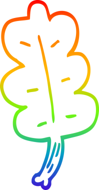 gökkuşağı gradyan çizgi çizimi bir insan tarafından çizilmiş sonbahar yaprağı