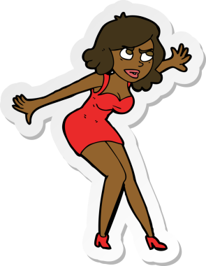 Bir insan tarafından çizilmiş bir kadın casusun çıkartması.