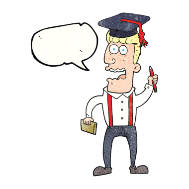 Bir insan tarafından çizilmiş serbest konuşma balonu desenli karikatür.