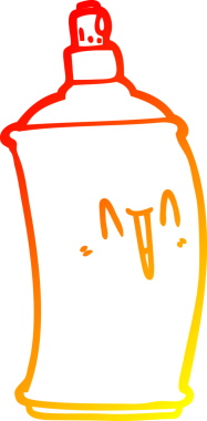 Bir çizgi filmin sıcak çizgi çizimi bir insan tarafından çizilmiş mutluluk spreyi kutusu.