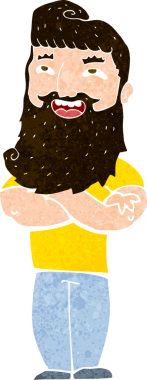 Bir insan tarafından çizilmiş gururlu bir adam.