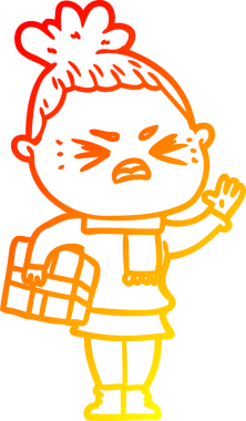 Bir insan tarafından çizilmiş kızgın bir karikatür çizimi.