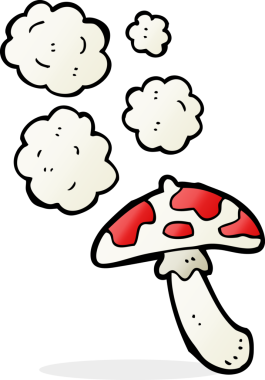 Bir insan tarafından çizilmiş mantar taburesi.