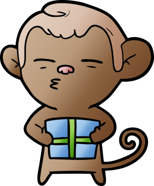 Bir insan tarafından çizilmiş şüpheli maymun resmi.