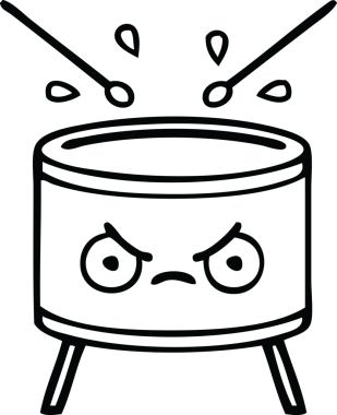 Bir insan tarafından çizilmiş davul çizimi