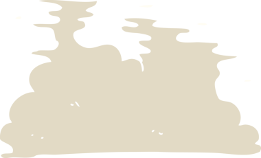 Bir insan tarafından çizilen buharın düz renk çizimi