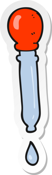 Bir insan tarafından çizilmiş karikatür su damlası etiketi.