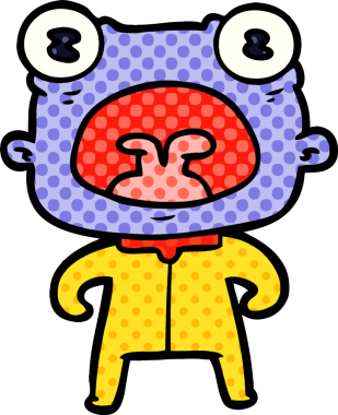 Bir insan tarafından çizilmiş garip uzaylı çığlıkları.