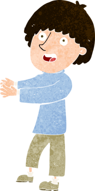 Bir insan tarafından çizilmiş mutlu bir adam.