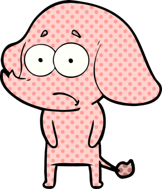 bir insan tarafından çizilmiş belirsiz bir fil.