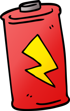 Bir insan tarafından çizilmiş karalama bataryası.