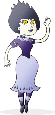 Bir insan tarafından çizilmiş serbest çizim vampir kız çizimi.