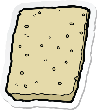 Bir insan tarafından çizilmiş karikatür bisküvisi.