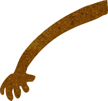 Bir insan tarafından çizilmiş çizgi film kolu