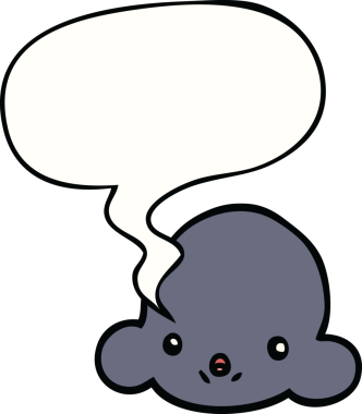 bir insan tarafından çizilmiş konuşma baloncuklu çizgi film bulutu