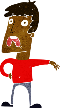 Bir insan tarafından çizilmiş, şikayet eden bir karikatür.