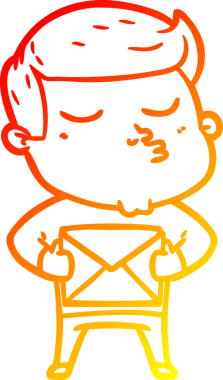 Bir insan tarafından çizilen çizgi film modelinin sıcak çizgi çizimi.