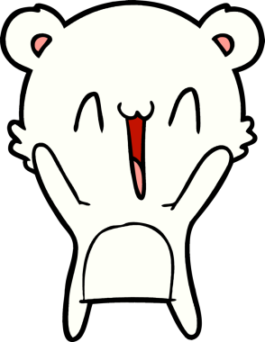 Bir insan tarafından çizilmiş kutup ayısı karikatürü