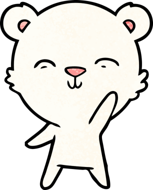 Bir insan tarafından çizilmiş kutup ayısı karikatürü