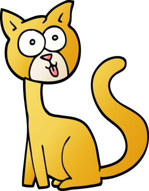 Bir insan tarafından çizilmiş komik vektör gradyan çizim çizimi