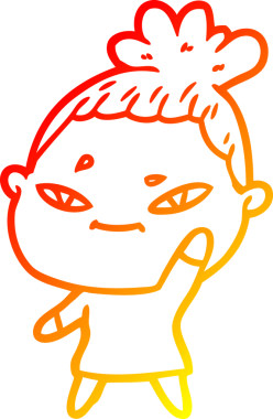 Bir insan tarafından çizilmiş bir karikatür kadın çizimi