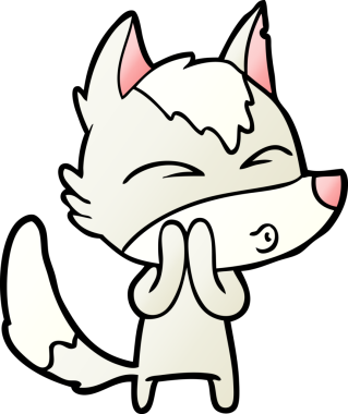 Bir insan tarafından çizilmiş bir kurt düdüğü.