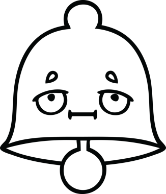 Bir insan tarafından çizilmiş bir çanın çizgi çizimi