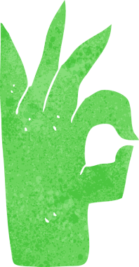 Bir insan tarafından çizilmiş el hareketi.