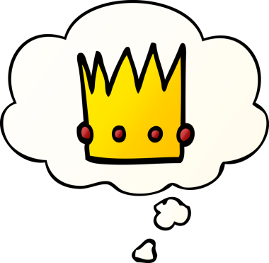 Düşünce baloncuklu çizgi film tacı bir insan tarafından çizilmiş.