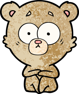 Bir insan tarafından çizilmiş bir çizgi film karakteri.