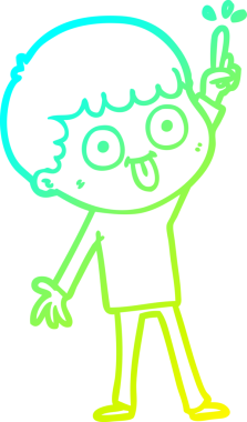 Bir insan tarafından çizilmiş soğuk çizgi çizgi film karakteri.