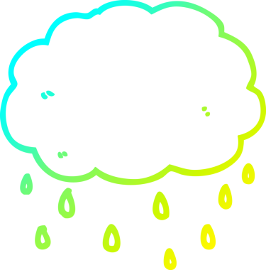 Bir insan tarafından çizilen karikatür yağmur bulutu çizimi