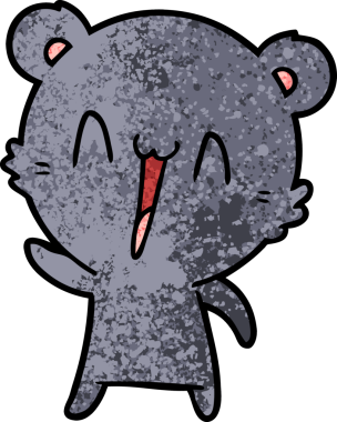 Bir insan tarafından çizilmiş bir çizgi film karakteri.