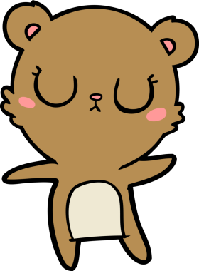 Bir insan tarafından çizilmiş bir çizgi film karakteri.