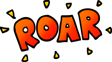 Bir insan tarafından çizilmiş karalama kükreme işareti.