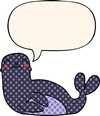 Bir insan tarafından çizilmiş çizgi roman tarzında konuşma baloncuğu olan karikatür mührü